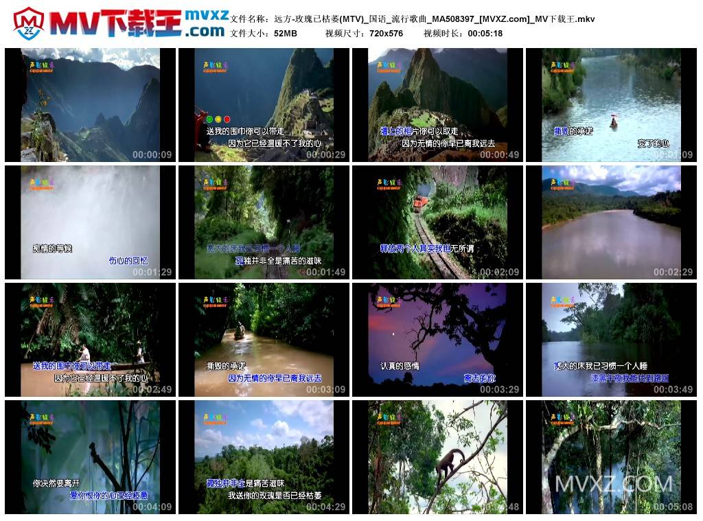 远方-玫瑰已枯萎(MTV)_国语_流行歌曲_MA508397
